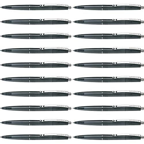 Schneider 132001 K20 Icy Colours Kugelschreiber (Schreibfarbe: schwarz, Mittel, dokumentenecht) 20er Pack, schwarz von Schneider