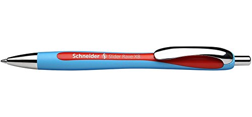 SCHNEIDER Slider Rave Kugelschreiber, einziehbar, XB, Rot, 3 Stück von Schneider