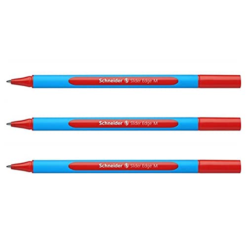 Schneider Kugelschreiber Slider Edge, mittlere Spitze, rot, 3 Stück Schneider Kugelschreiber Slider Edge, mittlere Spitze, rot, 3 Stück von Schneider