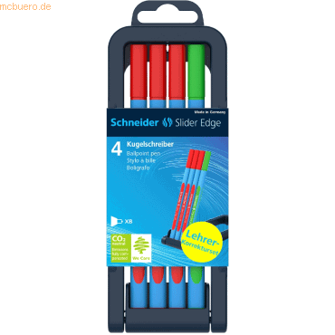 Schneider Kugelschreiber Slider Edge Kappenmodell XB sortiert Stiftebo von Schneider