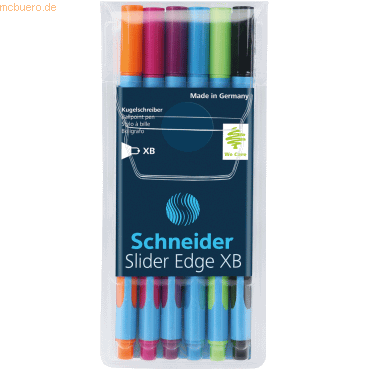 Schneider Kugelschreiber Slider Edge XB 6 Farben von Schneider