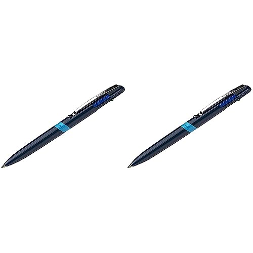 Schneider Kugelschreiber Take 4 blau - Vierfarb-Kugelschreiber, 138003 (Packung mit 2) von Schneider