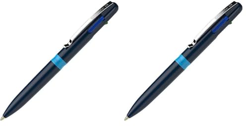 Schneider Kugelschreiber Take 4 blau - Vierfarb-Kugelschreiber, 138003 (Packung mit 2) von Schneider