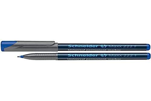 Schneider MAXX 222 F permanent marker Dokumentenecht, Permanentmarkern (blau, 0,7 mm) von Schneider