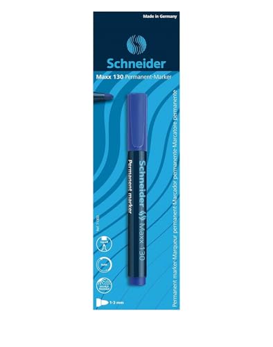 Schneider Maxx 130 Permanent-Marker (Strichstärke: 1-3 mm, nachfüllbar) 1er Blister blau von Schneider
