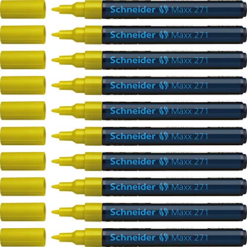 Schneider Maxx 271 Paint-Marker (Rundspitze, 1 - 2 mm) 10er Packung gelb von Schneider