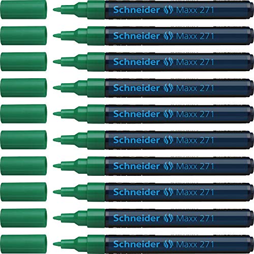 Schneider Maxx 271 Paint-Marker (Rundspitze, 1 - 2 mm) 10er Packung grün von Schneider