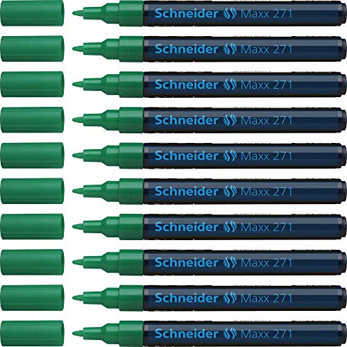 Schneider Maxx 271 Paint-Marker (Rundspitze, 1 - 2 mm) 10er Packung grün von Schneider
