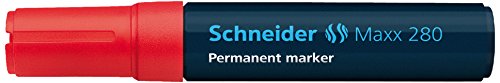 Schneider Novus Permanentmarker 280, rot, Strickstärke 4+12 mm von Schneider