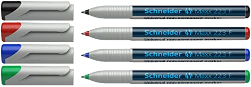 Schneider OHP-Marker 223 non-permanent F, 0,7 mm, feucht abwischbar, 4er Etui, grau Schneider OHP-Marker 223 non-permanent F, 0,7 mm, feucht abwischbar, 4er Etui, grau von Schneider
