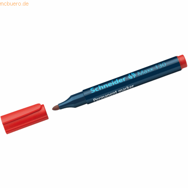 Schneider Permanentmarker 130 mit Rundspitze 1-3mm rot von Schneider