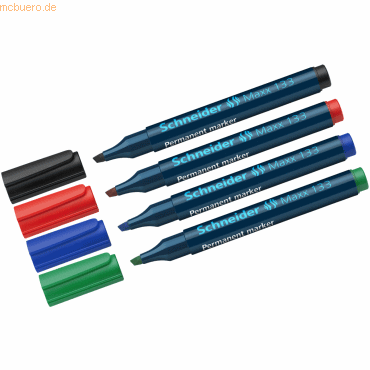 Schneider Permanentmarker 133 sortiert 4-er Etui Schneider Permanentmarker 133 sortiert 4-er Etui von Schneider