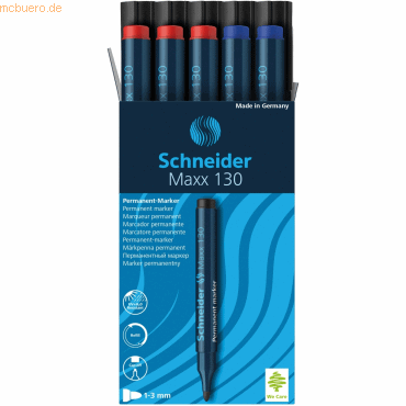 Schneider Permanentmarker Maxx 130 nachfüllbar 1-3 mm 10er Box (5xschw von Schneider