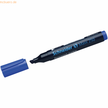 Schneider Permanentmarker Maxx 250 Keilspitze 2-7mm blau von Schneider