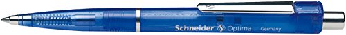 Schneider 3403 Schreibgeräte Druckkugelschreiber OPTIMA, blau-transparent, M, blau, dokumentenecht , von Schneider