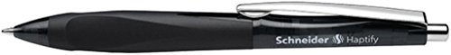 Schneider Schreibgeräte Kugelschreiber Haptify, Druckmechanik, M, blau, Farbe des Schaftes: schwarz von Schneider