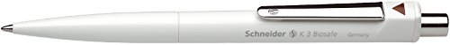 SCHNEIDER K 3 Biosafe Druckkugelschreiber, mittlere Spitze, braune Tinte, weiß SCHNEIDER K 3 Biosafe Druckkugelschreiber, mittlere Spitze, braune Tinte, weiß von SCHNEIDER