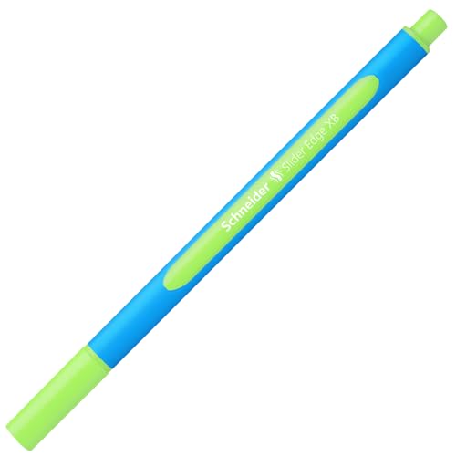 Schneider Schreibgeräte Kugelschreiber Slider Edge, Kappenmodell, XB, hellgrün, Schaftf.: cyan-hellgrün, 1-er Pack Schneider Schreibgeräte Kugelschreiber Slider Edge, Kappenmodell, XB, hellgrün, Schaftf.: cyan-hellgrün, 1-er Pack von Schneider