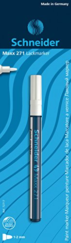 Schneider Schreibgeräte Lackmarker Maxx 271, 1-2 mm, weiß, 1er Blisterkarte von Schneider