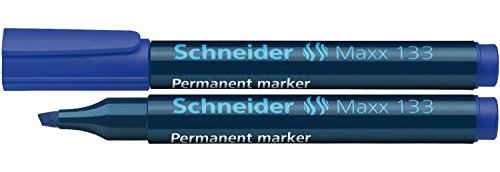 Schneider Schreibgeräte Permanentmarker Maxx 133, nachfüllbar, 1+4 mm, blau von Schneider