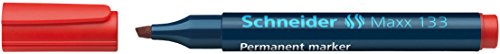 Schneider Schreibgeräte Permanentmarker Maxx 133, nachfüllbar, 1+4 mm, rot, 10 Stück von Schneider
