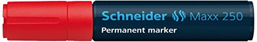 Schneider Schreibgeräte Permanentmarker Maxx 250, nachfüllbar, 2+7 mm, rot von Schneider
