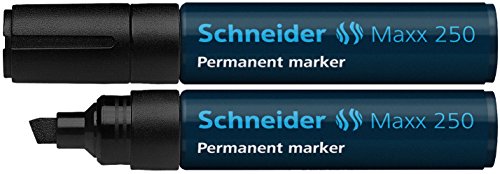 Schneider Schreibgeräte Permanentmarker Maxx 250, nachfüllbar, 2+7 mm, schwarz von Schneider