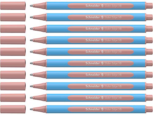 Schneider 152236 Slider Edge Pastell XB Kugelschreiber (Dreikant-Stifte mit Strichbreite XB) 10 Stück blush von Schneider