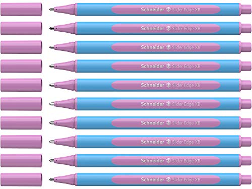Schneider 152228 Slider Edge Pastell XB Kugelschreiber (Dreikant-Stifte mit Strichbreite XB) 10 Stück lilac von Schneider