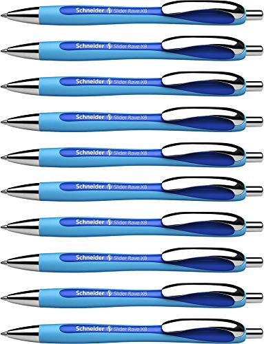Schneider Slider Rave XB Kugelschreiber (blau, 10 Stück) von Schneider