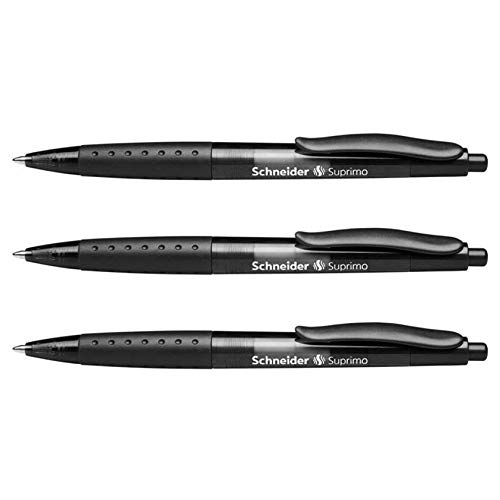 Schneider Suprimo Kugelschreiber, Schwarz, mittlere Spitze, 3 Stück Schneider Suprimo Kugelschreiber, Schwarz, mittlere Spitze, 3 Stück von Schneider