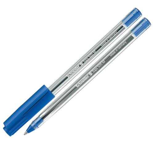 Schneider Tops 505 M Kugelschreiber (Clipkappe, Edelstahlspitze) 50er Packung blau von Schneider