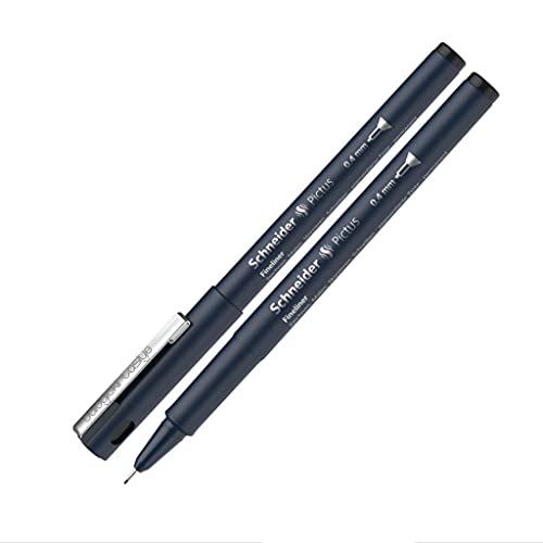 Schneider Pictus Permanent Fineliner 0,1mm Edelstahl schwarz von Schneider