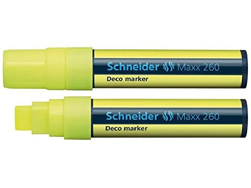Windowmarker Deco-Marker Maxx 260, 5+15 mm, gelb Schreibfarbe gelb Strichstärke 5+15 mm von Schneider