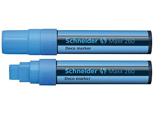 Windowmarker Deco-Marker Maxx 260, 5+15 mm, hellblau Schreibfarbe hellblau Strichstärke 5+15 mm von Schneider