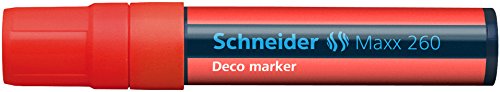 Windowmarker Deco-Marker Maxx 260, 5+15 mm, rot Schreibfarbe rot Strichstärke 5+15 mm von Schneider