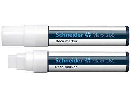 Windowmarker Deco-Marker Maxx 260, 5+15 mm, weiß Schreibfarbe weiß Strichstärke 5+15 mm von Schneider