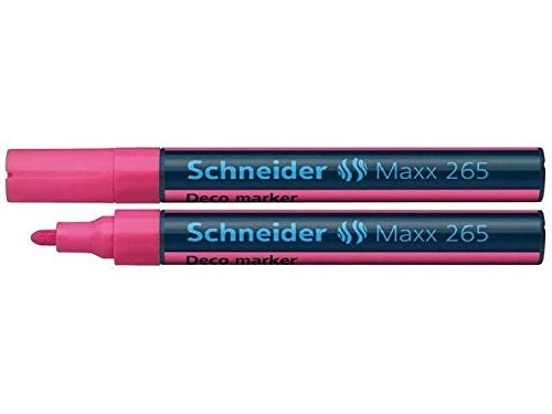 Windowmarker Deco-Marker Maxx 265, 2-3 mm, rosa Schreibfarbe rosa Strichstärke 2 - 3 mm(Liefermenge=2) von Schneider