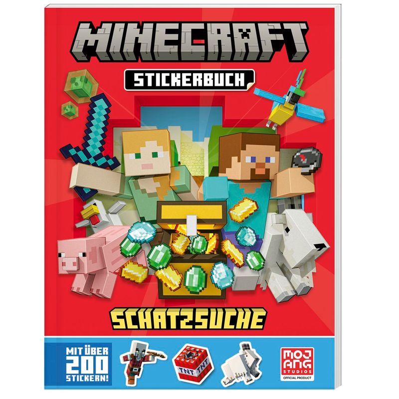 Minecraft Stickerbuch Schatzsuche - Minecraft, Mojang AB, Kartoniert (TB) von Schneiderbuch