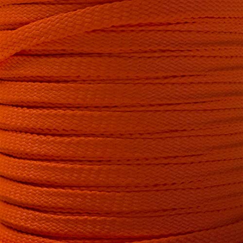 10m Flachkordel 5mm Flechtkordel Schnur Schnüre Korsett Korsage Korsettschnur Neonorange von Schneiderei & Atelier