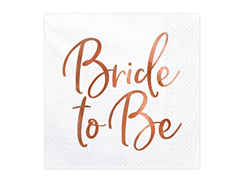 20 x Servietten "Bride to be" rose gold Hochzeit Jubiläum Hochzeistdeco von Schnooridoo