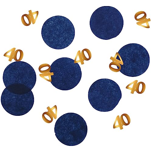 Konfetti Zahlen Blau/Gold Geburtstag Party Hochzeit Feier Tischkonfetti (Zahl 40) von Schnooridoo
