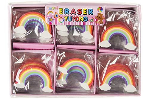 Schnooridoo 12 Radiergummi Regenbogen Rainbow Mitbringsel Kindergeburtstag Posten von Schnooridoo