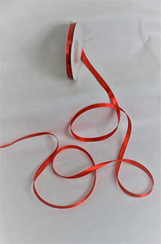 Schnooridoo Satinband 3mm/ 6mm/ 12mm/ 25mm/ 38mm/ 50mm viele Farben Geschenkband Hochzeit Weihnachten Geburtstag Schleifenband Dekoband (rot, 6mm x 25m) von Schnooridoo