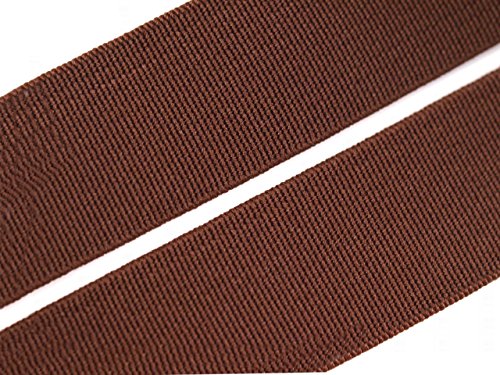 Gummiband 20 mm Gummizug Gummilitze Gummi Hosengummi gewebt viele Farben (20 Millimeter, 12 dunkelbraun) von Schnoschi
