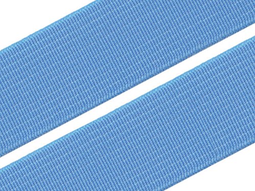 Gummiband 20 mm Gummizug Gummilitze Gummi Hosengummi gewebt viele Farben (20 Millimeter, 19 hellblau) von Schnoschi