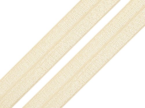 Schnoschi 2 Meter elastisches Einfassband 18 mm vanille von Schnoschi