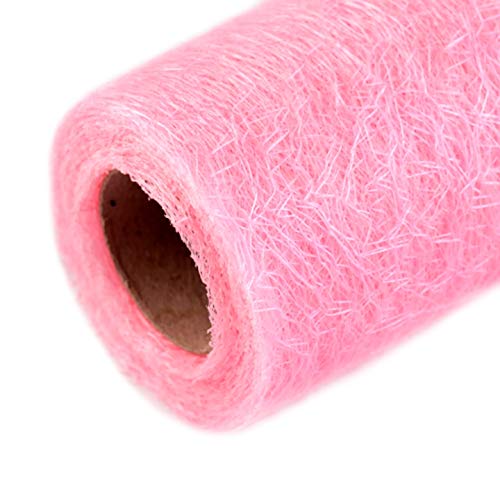 Schnoschi Dekostoff Rolle 9 m x 30 cm, Tischläufer, Dekonetz, Tischband, Netzstoff, Textil-Netzgewebe, viele Farben (Rosa) von Schnoschi