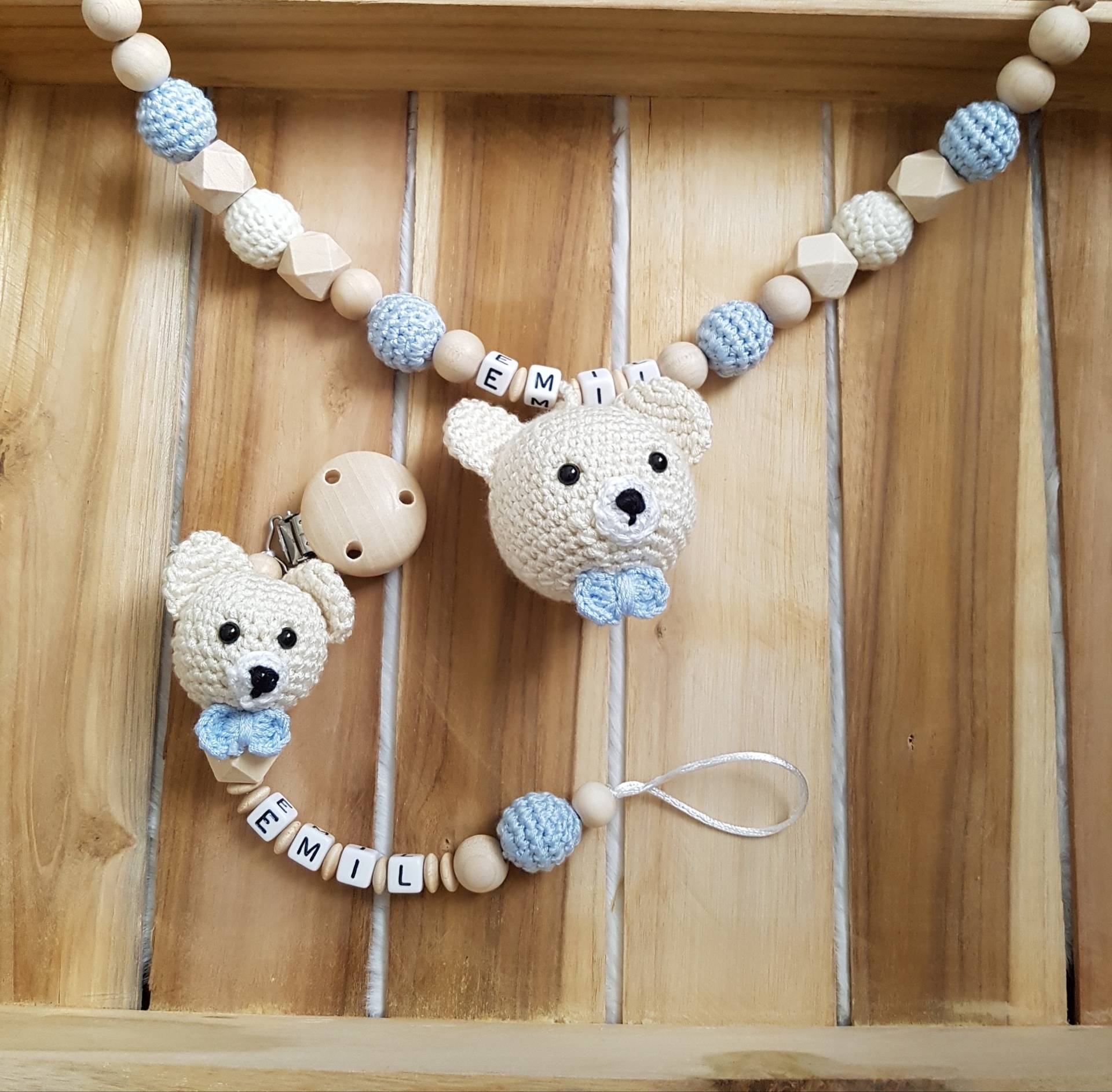 Geschenke Zur Geburt Schnullerkette Junge Mit Namen, Kinderwagenkette Geschenke Zur Geburt Schnullerkette Junge Mit Namen, Kinderwagenkette von SchnullerkettenHaSi