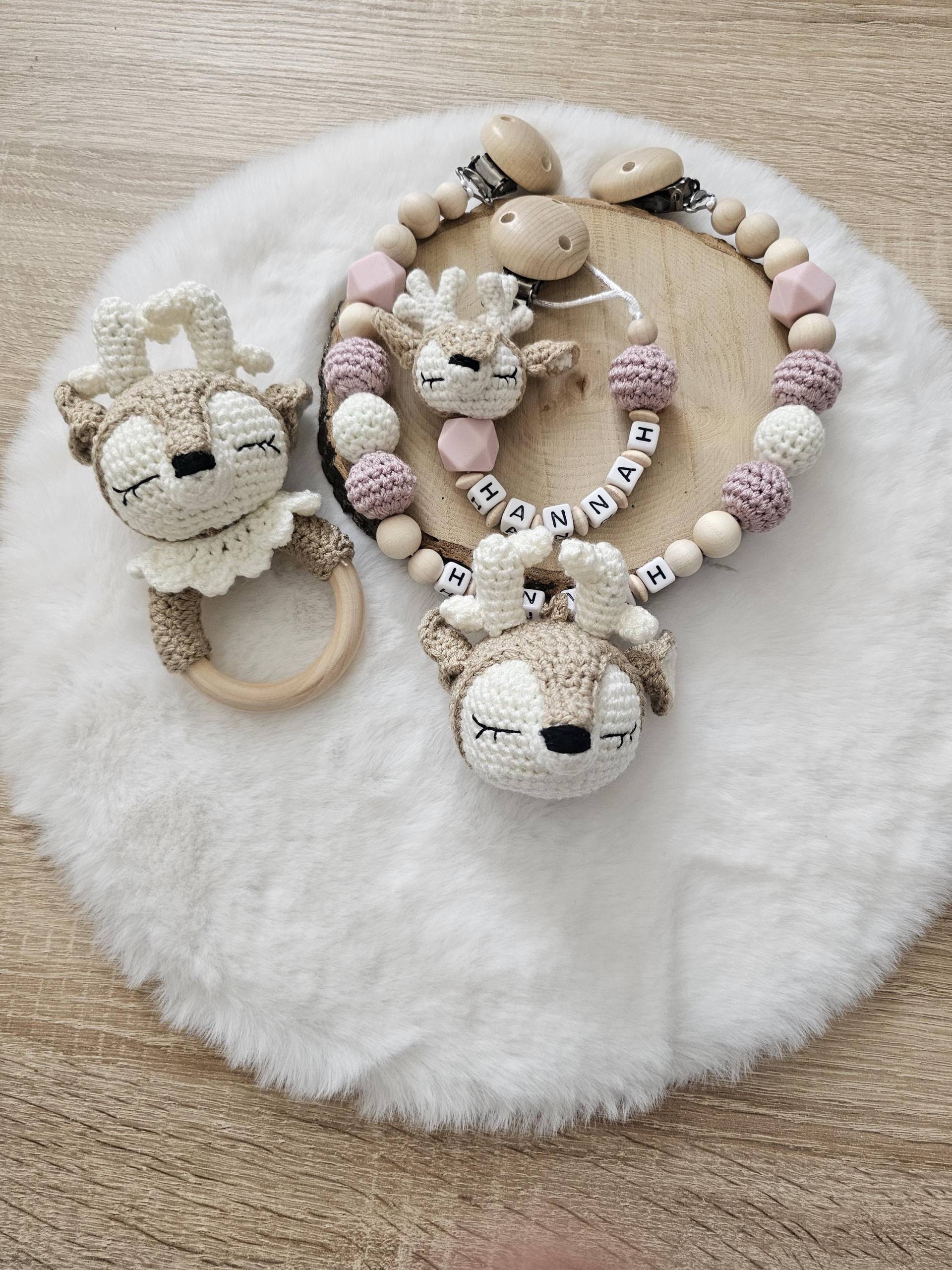 Rehkitz Kinderwagenkette Schnullerkette Mit Namen Rehkitz Kinderwagenkette Schnullerkette Mit Namen von SchnullerkettenHaSi